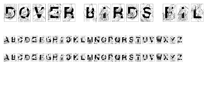 Dover Birds Filled font